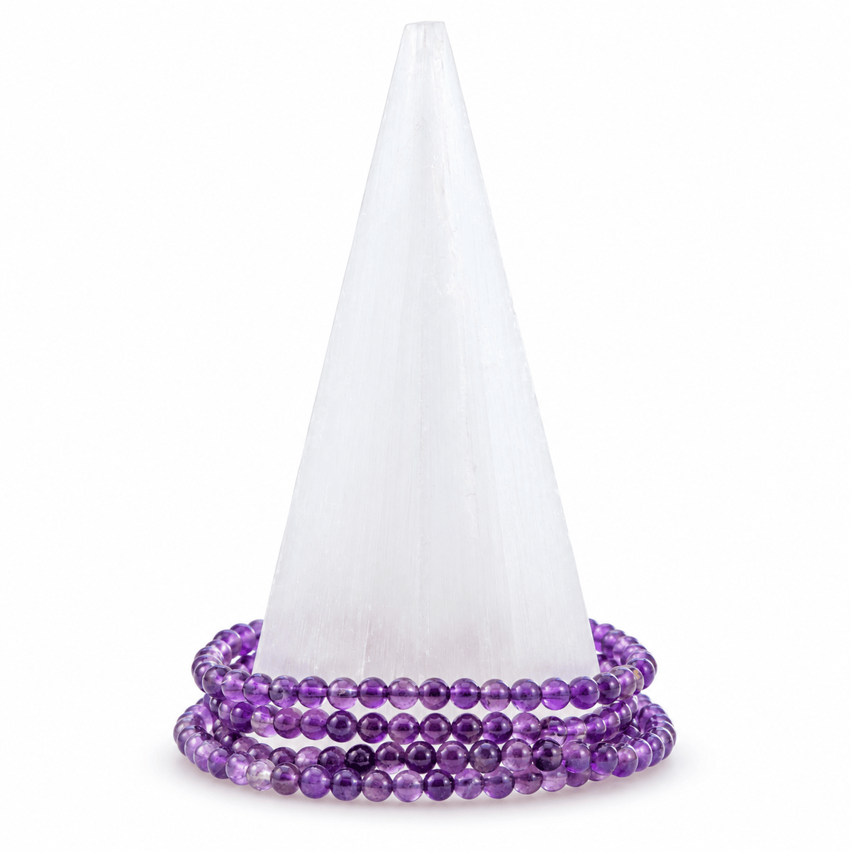 Dainty silver bracelet featuring polished amethyst gemstones, crafted by Milk and Honey, designed for elegant jewelry wear.