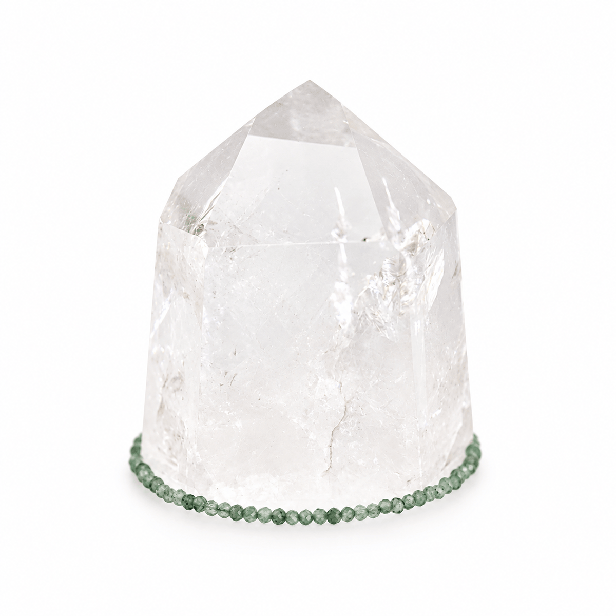 Dainty green aventurine bracelet by Milk and Honey featuring polished gemstone beads in a delicate jewelry style.