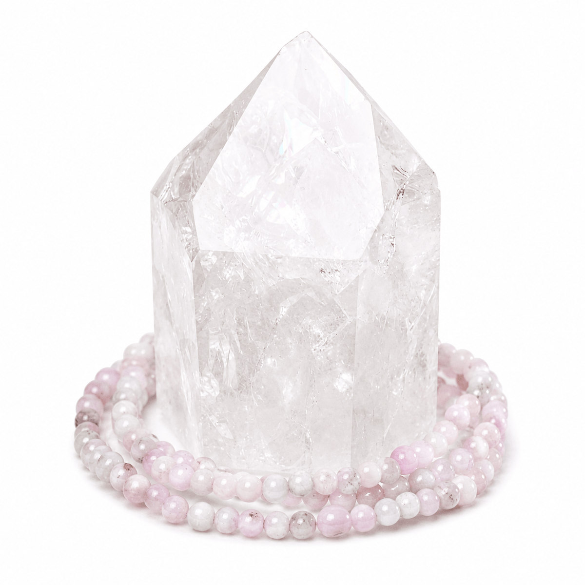 Dainty Kunzite bracelet by Milk and Honey featuring delicate pink Kunzite gemstones on a fine jewelry chain.