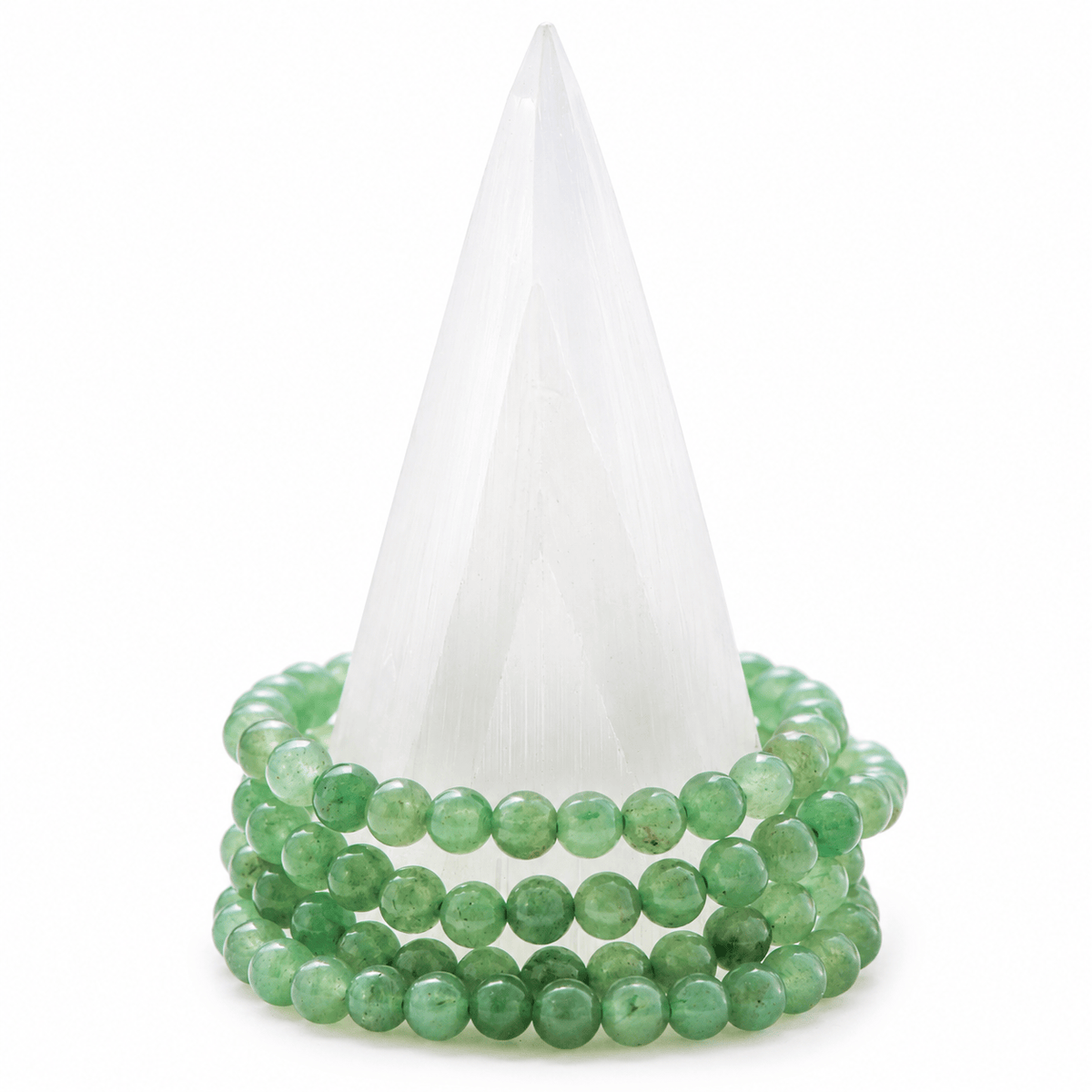 Green Aventurine medium bracelet from Milk and Honey featuring polished green gemstone beads in a stylish jewelry design.