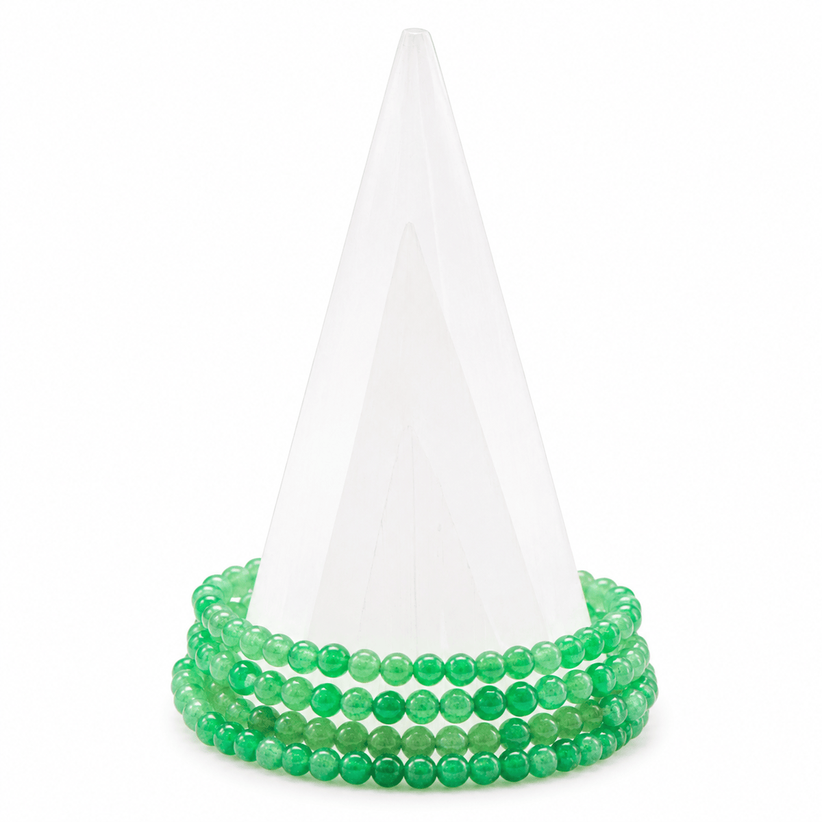 Green aventurine dainty bracelet from Milk and Honey featuring small polished green aventurine beads on a delicate jewelry chain.