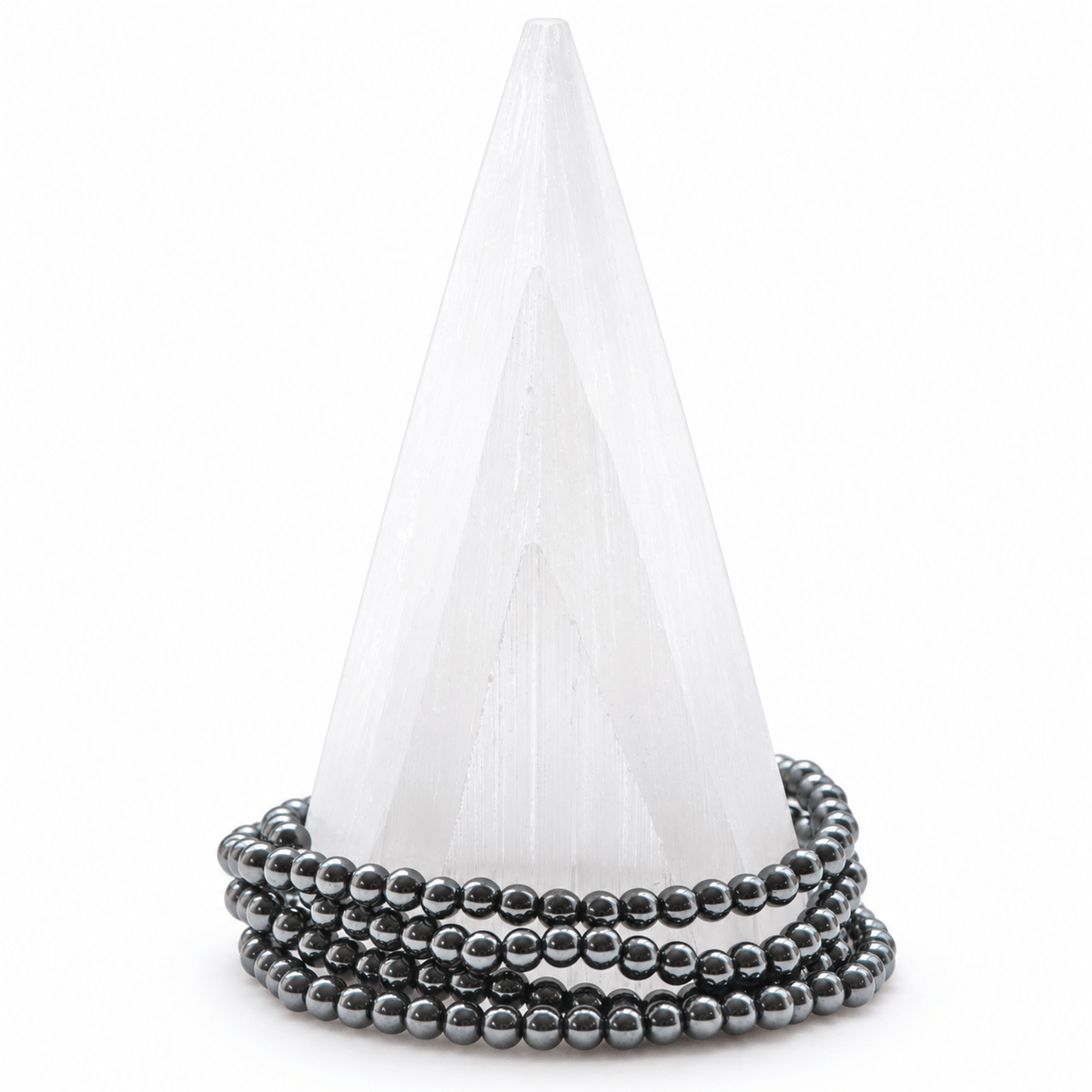 Dainty hematite bracelet with smooth black stones, featuring a minimalist design from Milk and Honey jewelry collection.