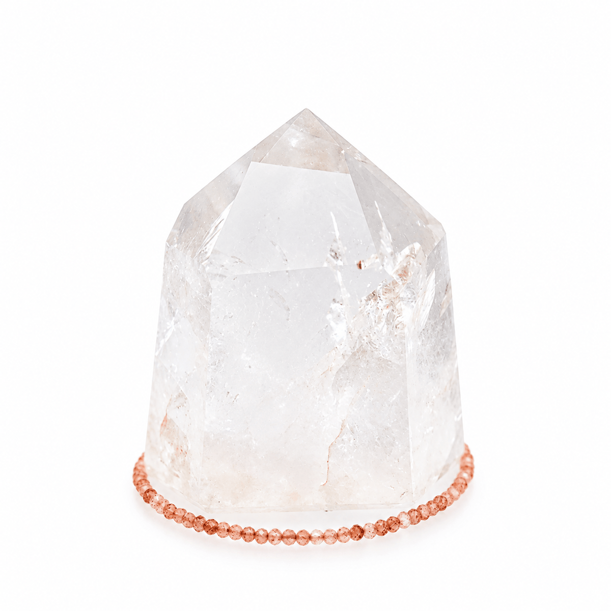 Dainty Grade AAA Lepidocrocite bracelet by Milk and Honey featuring polished, reddish-brown gemstone beads on a delicate jewelry piece.