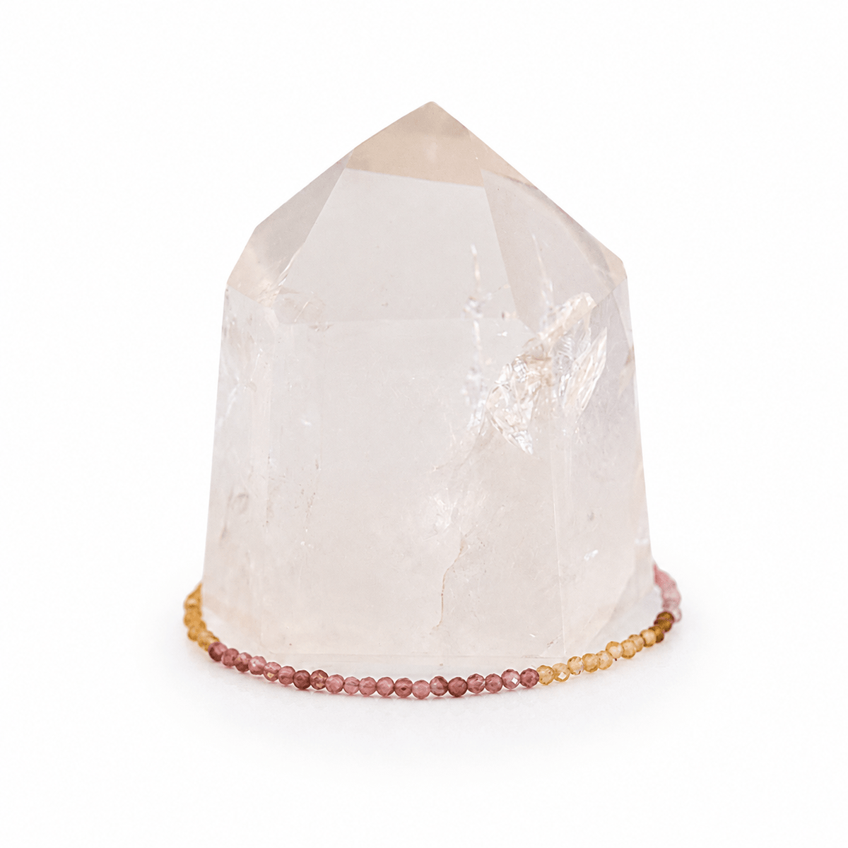 Dainty bracelet featuring multicolor Grade AAA tourmaline stones, crafted by Milk and Honey jewelry brand.