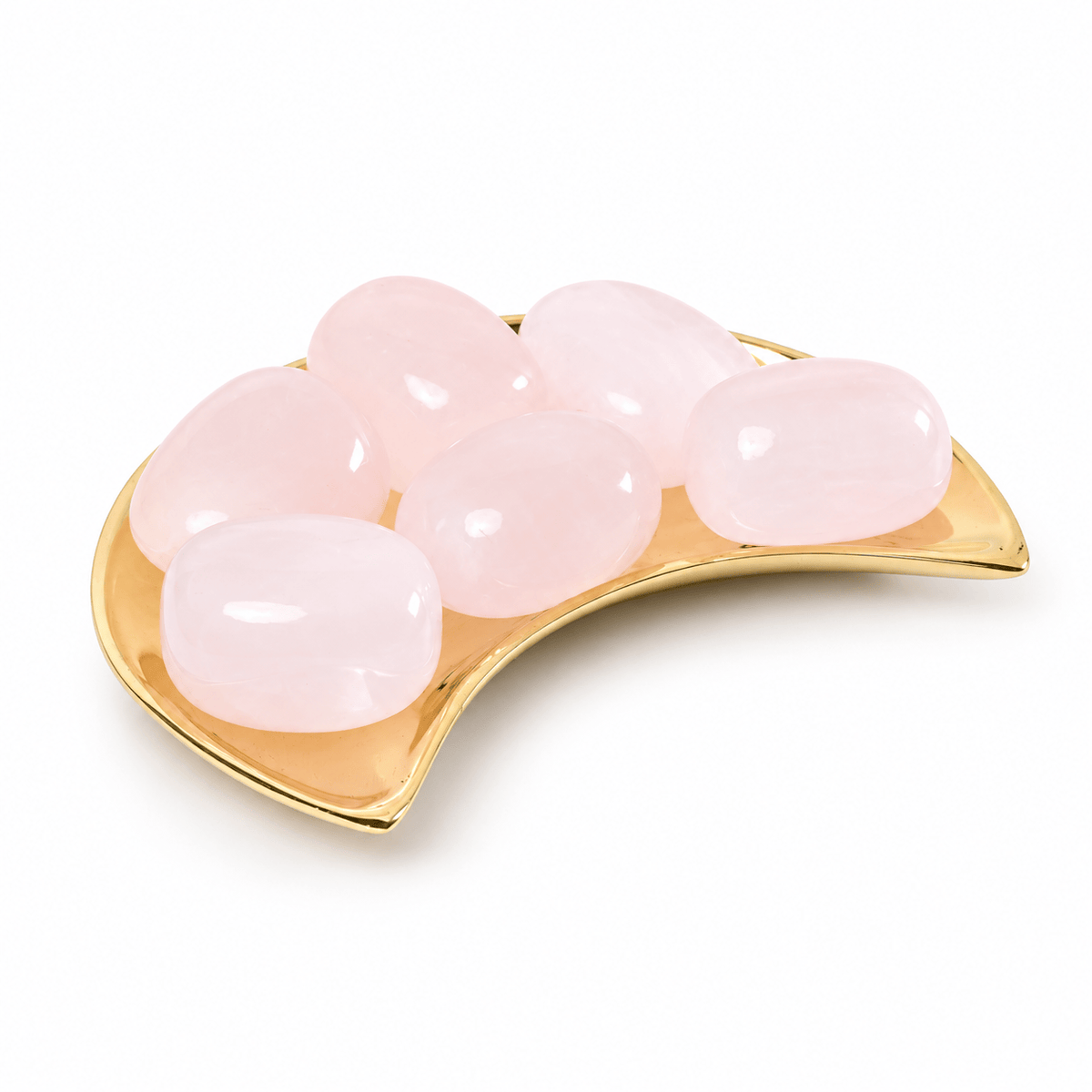 Pink Calcite stone from Sacred Light Soundbaths and Crystals, showcasing smooth tumbled pink calcite with a polished finish.