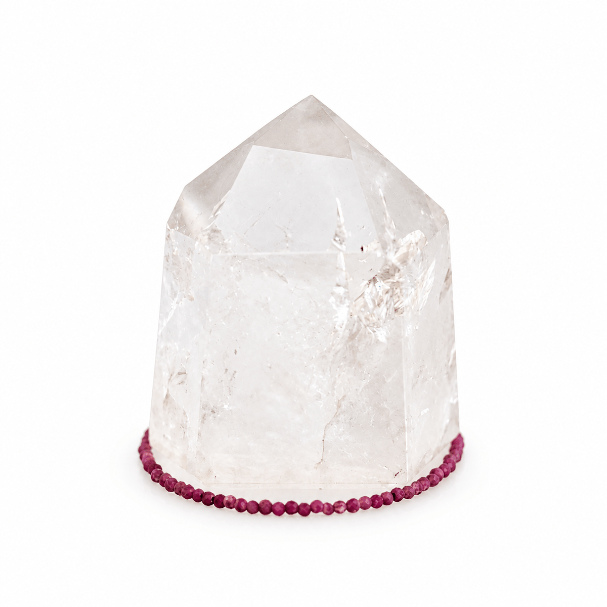 Dainty bracelet with Grade AAA Ruby beads from Sacred Light Soundbaths and Crystals, showcasing a delicate gemstone jewelry piece.