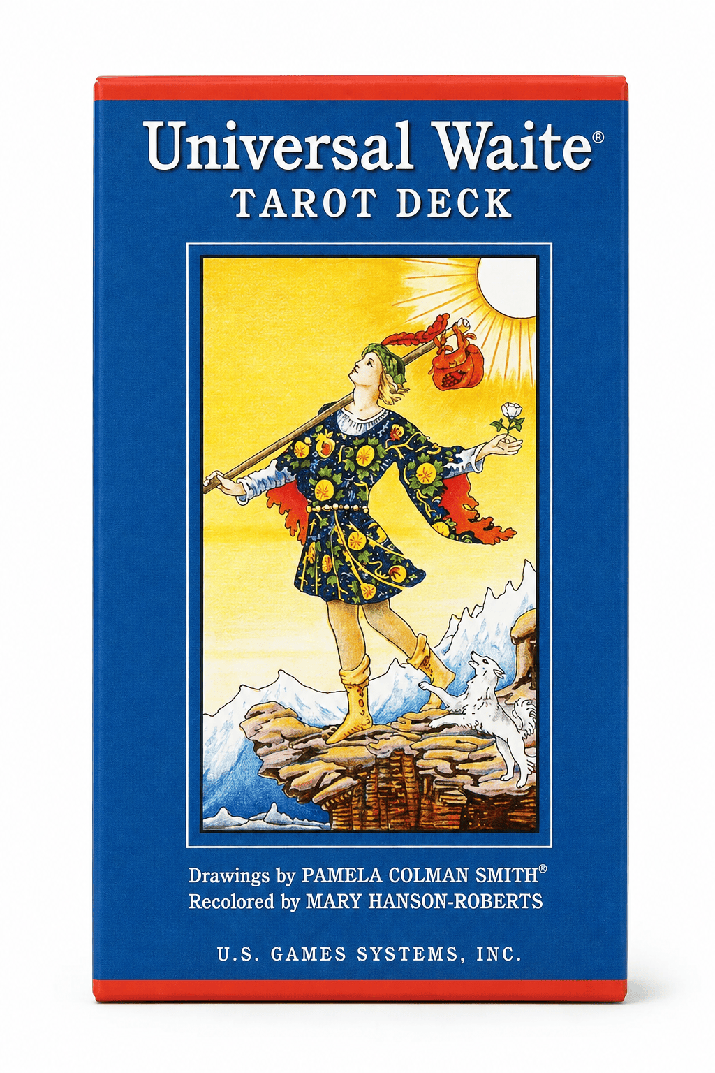 Universal Waite Tarot Deck by Sacred Light Soundbaths and Crystals, featuring colorful illustrated cards on a white background.