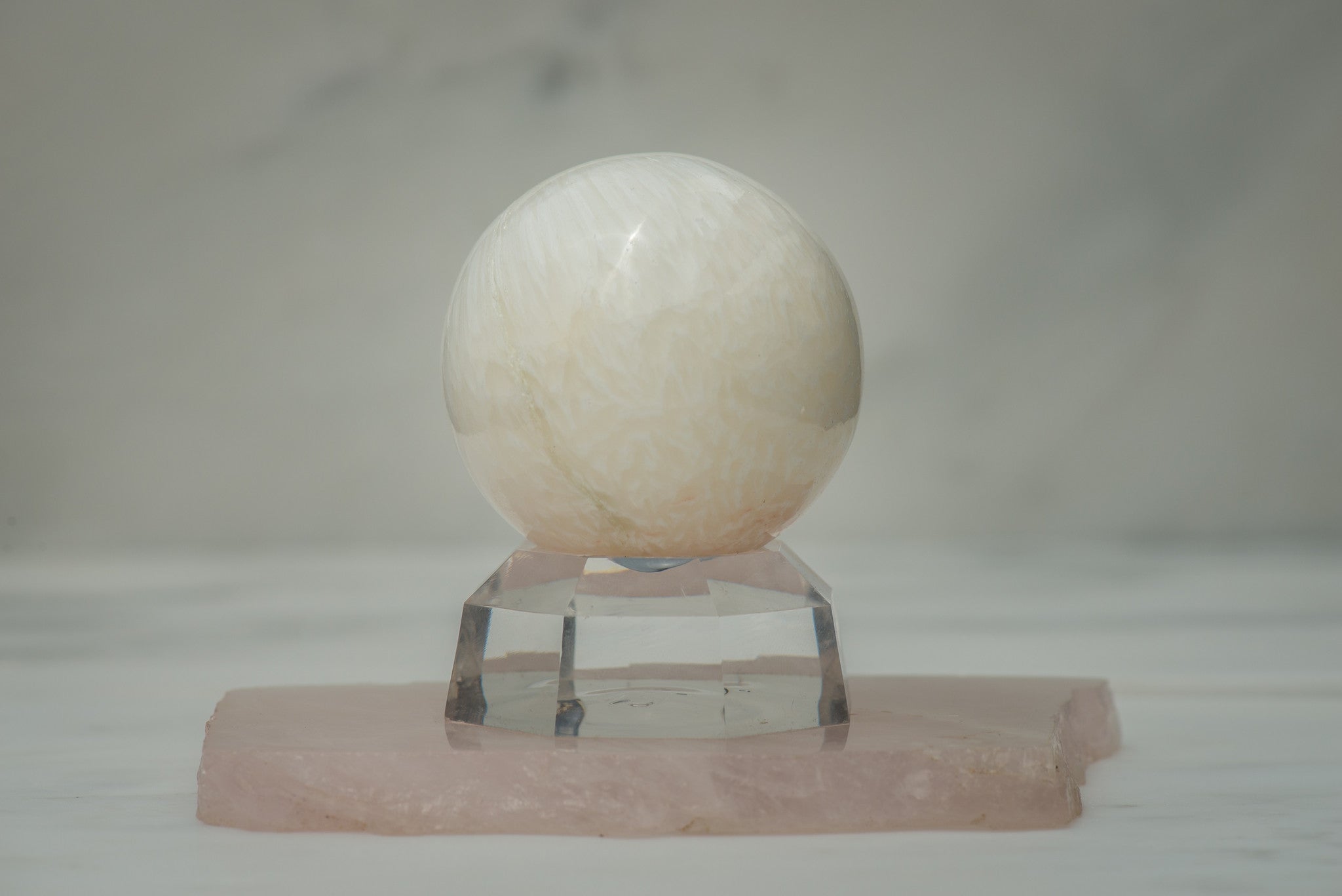 Rare Polished Scolecite Sphere