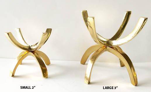 Brass claw crystal stand for specimens, featuring a detailed claw design, from Sacred Light Soundbaths and Crystals.