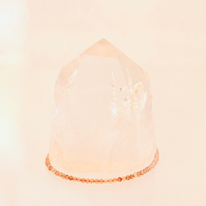 Dainty Grade AAA Lepidocrocite bracelet by Milk and Honey featuring polished gemstone beads and a delicate gold clasp.