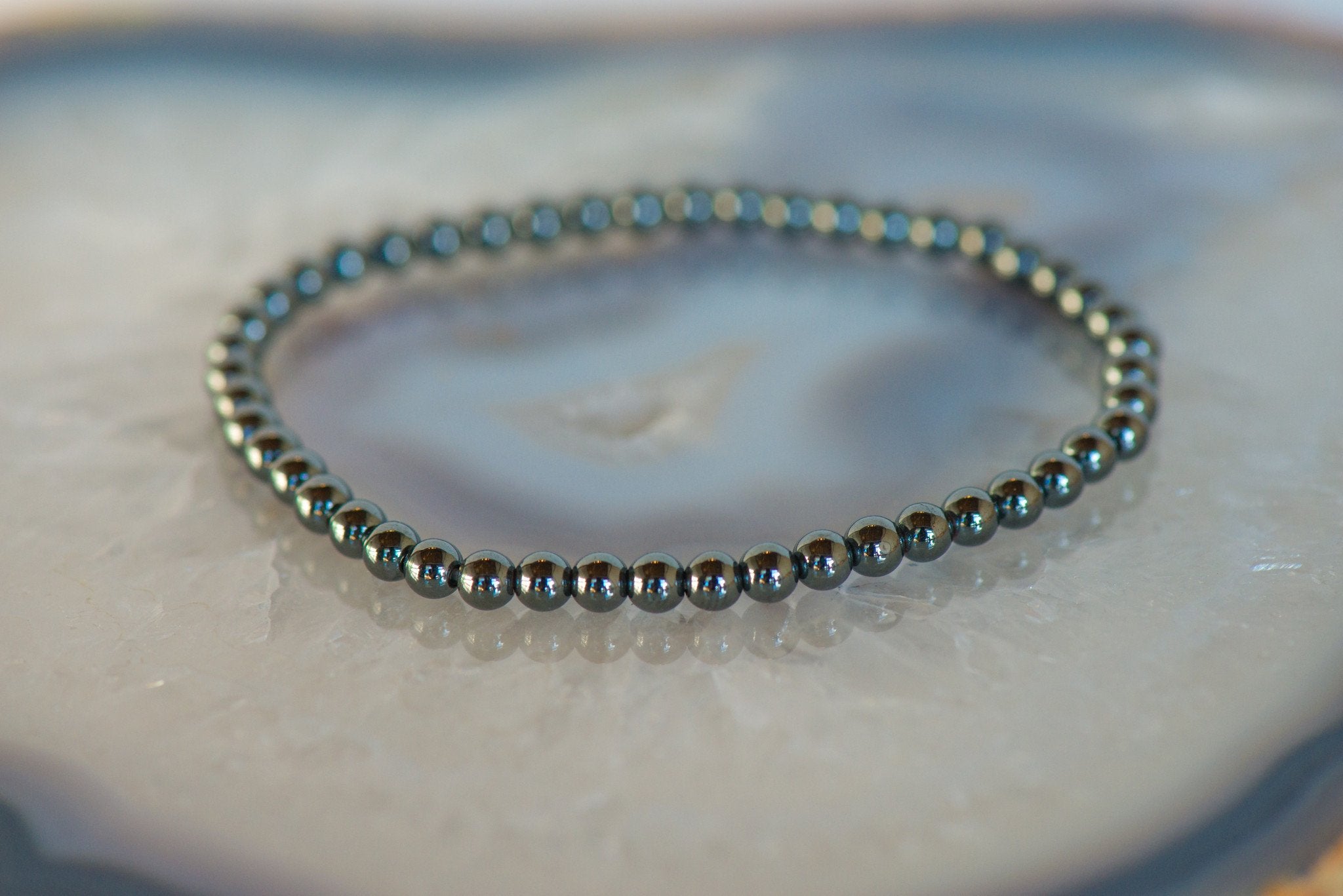 Hematite Dainty Bracelet
