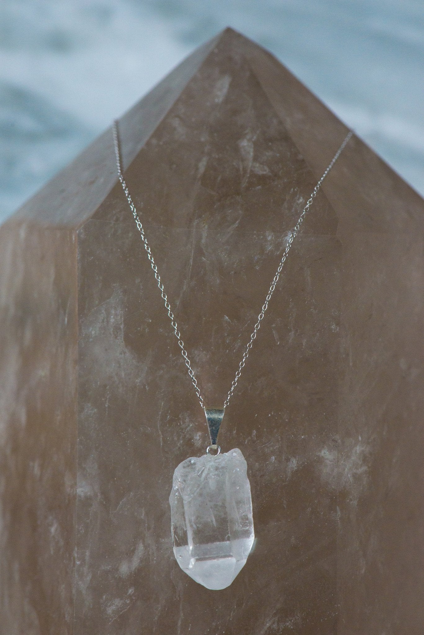 Clear Quartz Point Necklace