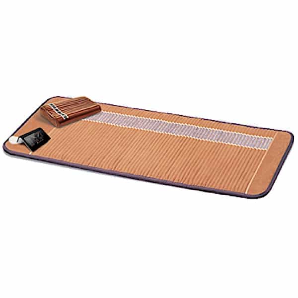 Professional Biomat® 7000MX by Biomat showing the advanced infrared therapy mat with control panel and plush surface.