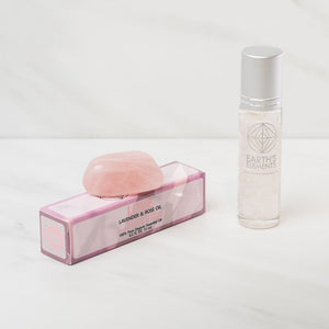 Love Organic Roll-On Perfume and Rose Quartz Crystal
