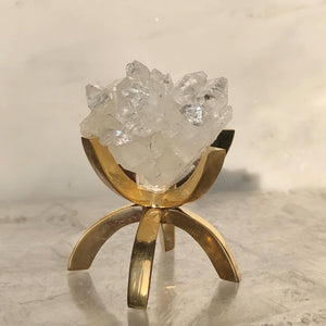 Apophyllite with Brass Stand